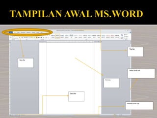 Title Bar
Menu Bar
Work Area
Status Bar
Horizontal Scroll Lock
Vertical Scroll Lock
 