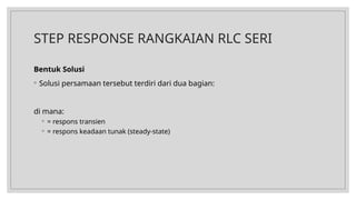 Comprehensive Study of Second-Order Electrical Circuits: RLC Series and ...