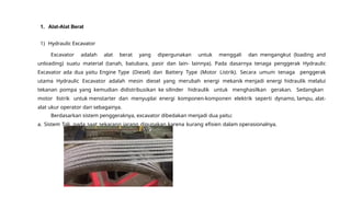 pengenalan jenis- jenis alat berat untuk pertambangan | PPT | Free Download