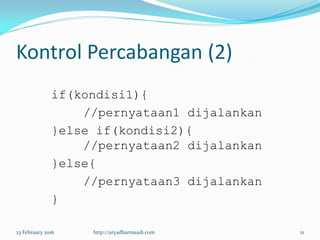 Pengenalan Pemrograman Java | PDF