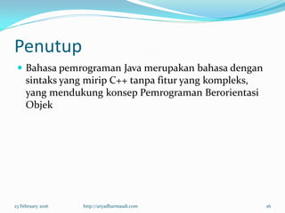 Pengenalan Pemrograman Java | PDF