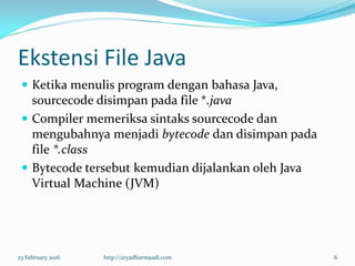 Pengenalan Pemrograman Java | PDF