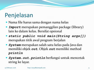 Pengenalan Pemrograman Java | PDF