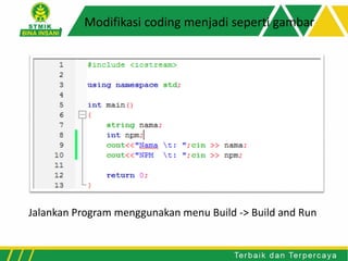 Pertemuan 2 Variabel Konstanta dan Tipe Data | PDF