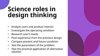 Thinking Roles Comprehensive Guide to Design Thinking: Concepts, Roles, and Process | PPTX