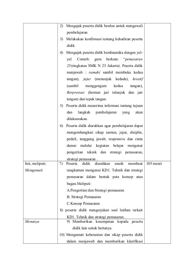 RPP 2013 Strategi Pemasaran Pertemuan 3&4