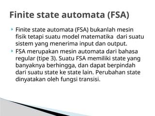 Comprehensive Overview of Finite State Automata: DFA and NFA Concepts ...