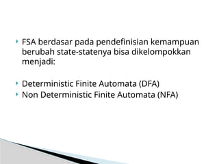 Comprehensive Overview of Finite State Automata: DFA and NFA Concepts ...