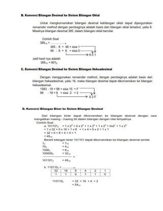 Pertemuan 3 konversi bilangan | PDF
