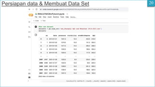 20
Persiapan data & Membuat Data Set
 