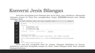 Konversi Jenis Bilangan
 