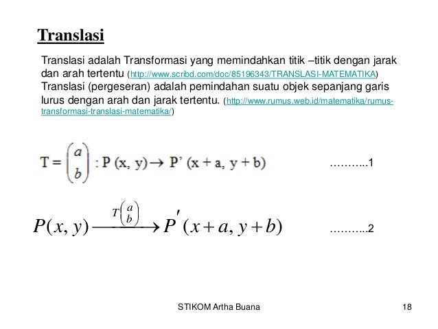 Rumus Translasi Matematika Dalchaebi