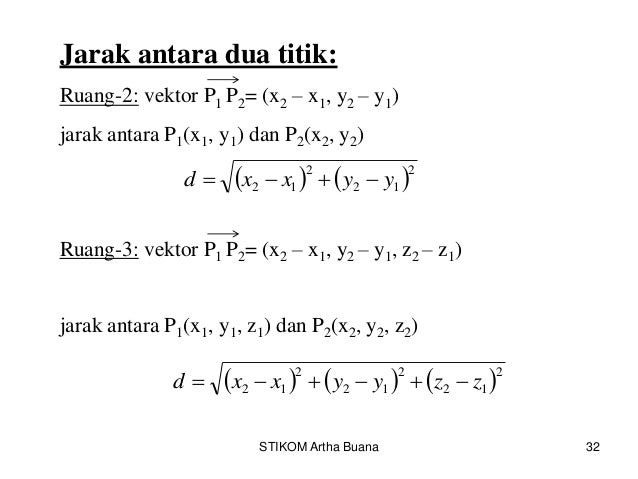 Vektor Pertemuan 41 Aljabar Linear