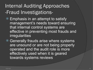 Pertemuan 4, Approaches to Internal Audit.ppt