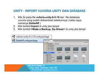 Pembuatan AR Menggunakan Unity dan Vuforia | PDF