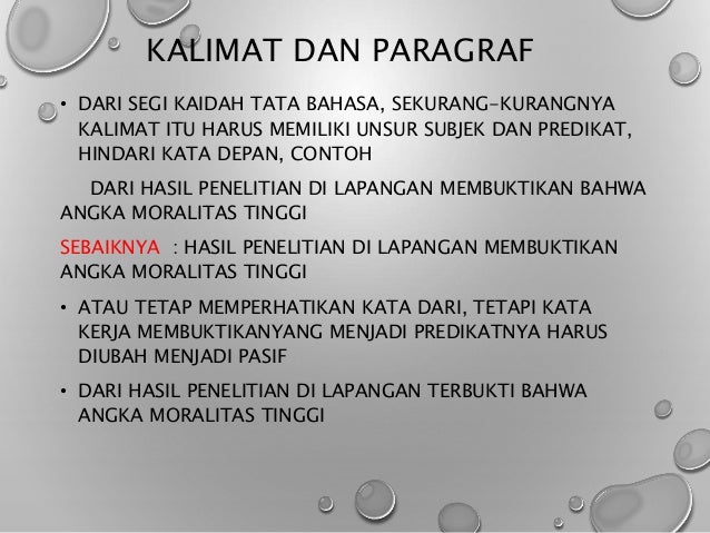 PENULISAN KARYA ILMIAH - Penulisan Ejaan, Huruf, Kata, Kalimat