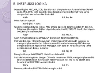 Pertemuan 4 set instruksi arm, motorola, dan intel | PPTX