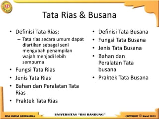 Tata Rias Dan Busana Tata Rias Dan Busana