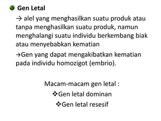 Pertemuan 5. interaksi alelik dan epistasisDasar-dasar Genetika Bu Rani ...