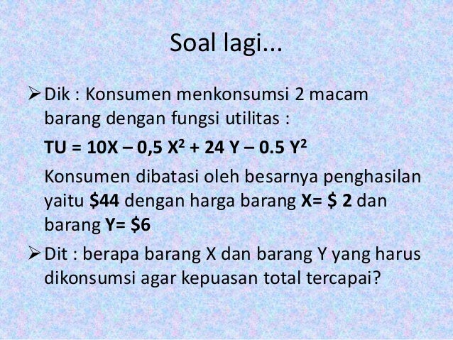 Teori Perilaku Konsumen