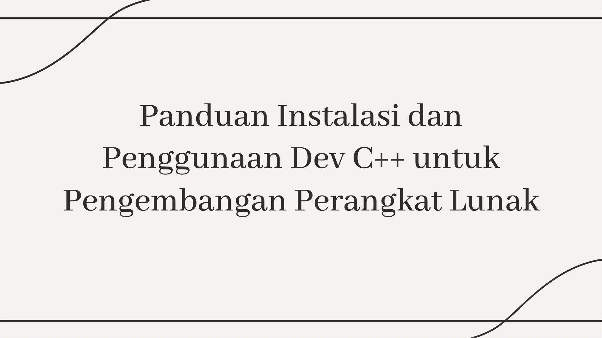 panduan instalasi penggunaan DevC untuk pengembangan perangkat lunak | PDF