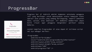 Progress Par Ui Android Pertemuan 5 - Komponen UI Android Studio.pdf