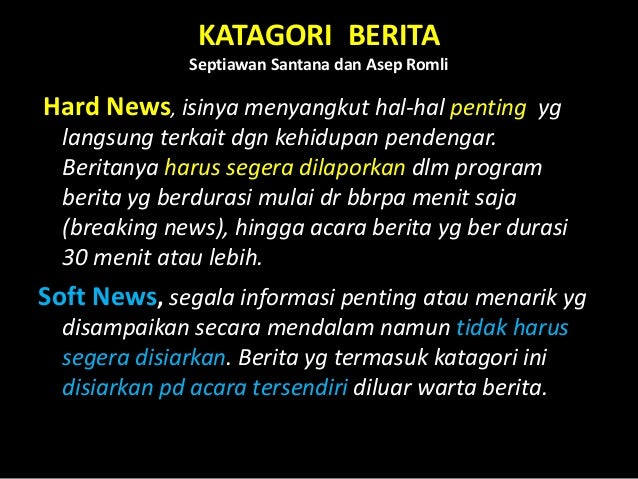 Produksi Acara Berita Radio Straight Amp Indepth News Materi