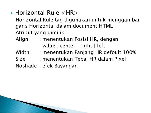 Belajar Web HTML – Modul 5 Horizontal Rule