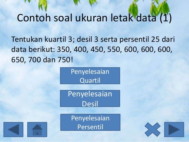 Ukuran Pemusatan dan Letak Data
