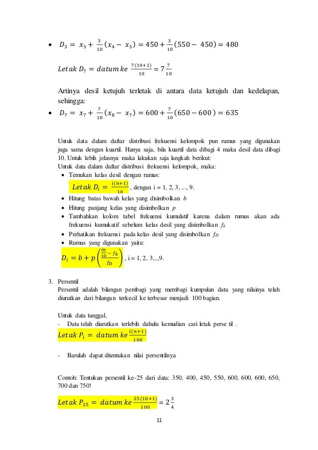 Makalah ukuran pemusatan data dan ukuran letak data