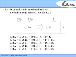 Analisa Rangkaian Ekivalen Star & Delta: Konversi dan Penyederhanaan | PPT