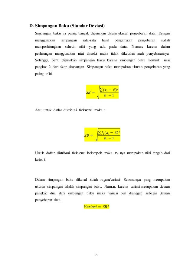 Pertemuan 6 Ukuran Penyebaran Data