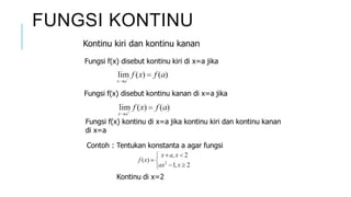 FUNGSI KONTINU
 