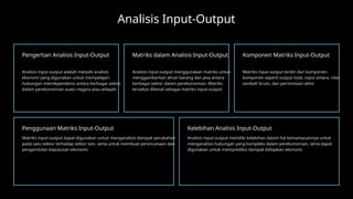 Matematika ekonomi mengenai model input output | PPTX