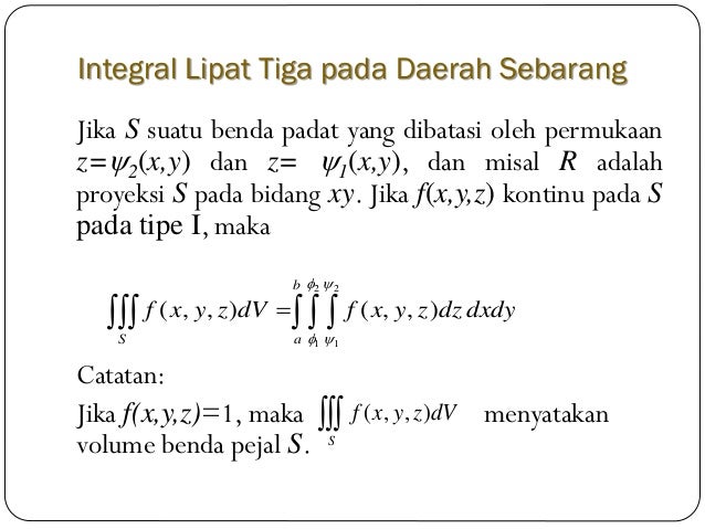 Pertemuan 7 Integral Lipat Tiga
