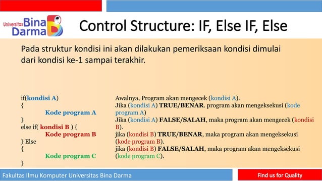 Pertemuan 7 - Struktur Control Bahasa C.pptx
