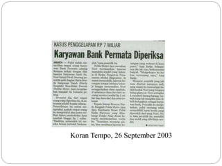 Koran Tempo, 26 September 2003
 