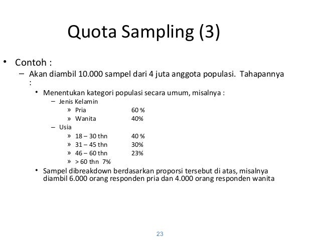 Pertemuan 9 Teknik Sampling