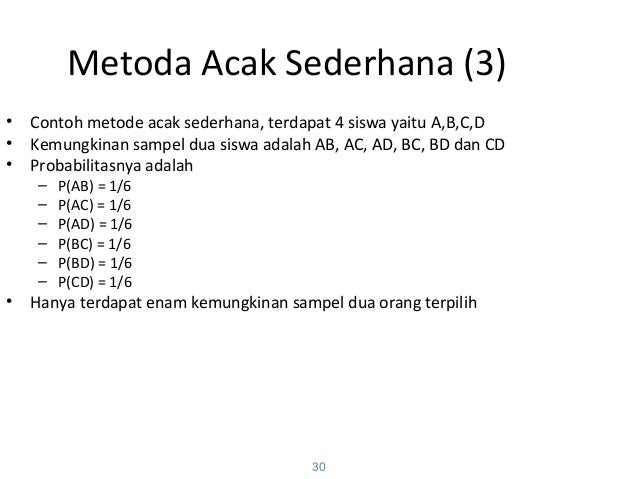 Pertemuan 9 Teknik Sampling
