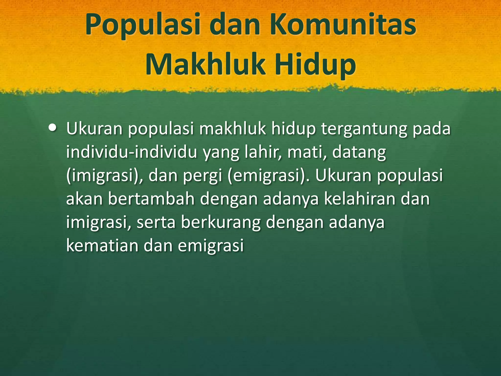 Contoh Individu Makhluk Hidup dan Ekosistem Alami | PPTX