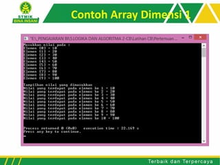 Pertemuan 9 Array (Larik) | PDF