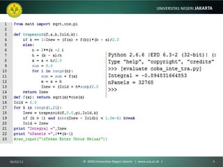 Komputasi Fisika (9) integral numerik | PPT