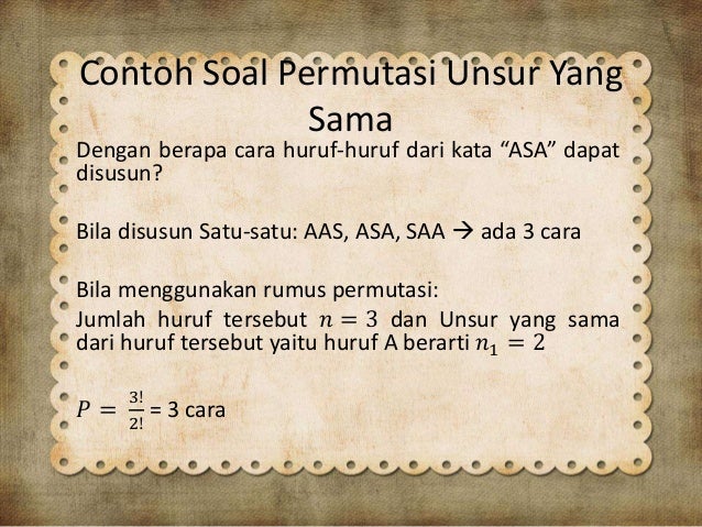 Kombinasi Permutasi Dan Peluang Ppt