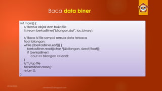 Pertemuan FIle.FILE: PENYIMPANAN DATA SECARA PERMANEN | PPTX