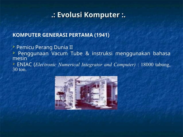 Pengantar Organisasi dan Arsitektur Komputer Pertemuan I | PPT