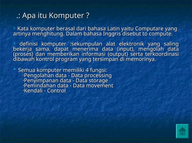 Pengantar Organisasi dan Arsitektur Komputer Pertemuan I | PPT