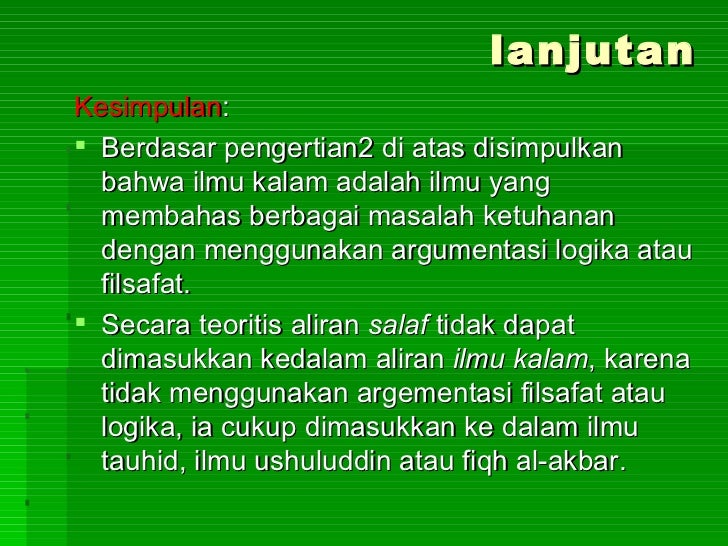 Jelaskan Alasan Munculnya Aliran Aliran Dalam Ilmu Kalam ...