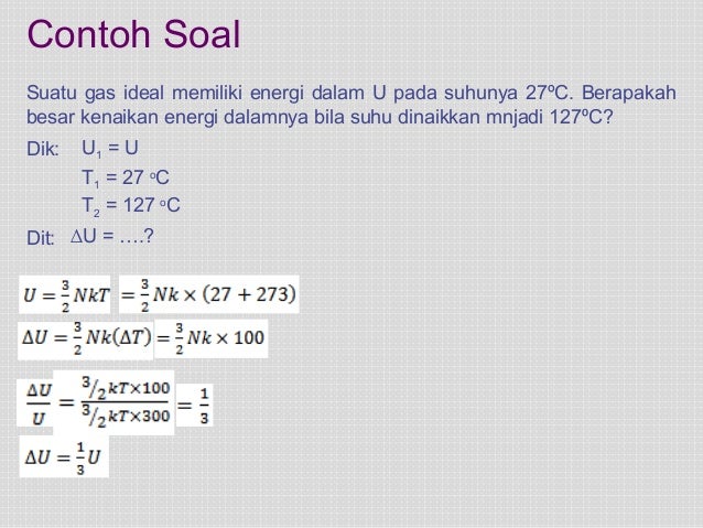 Contoh Soal Energi Dalam Gas Ideal - Judul Soal