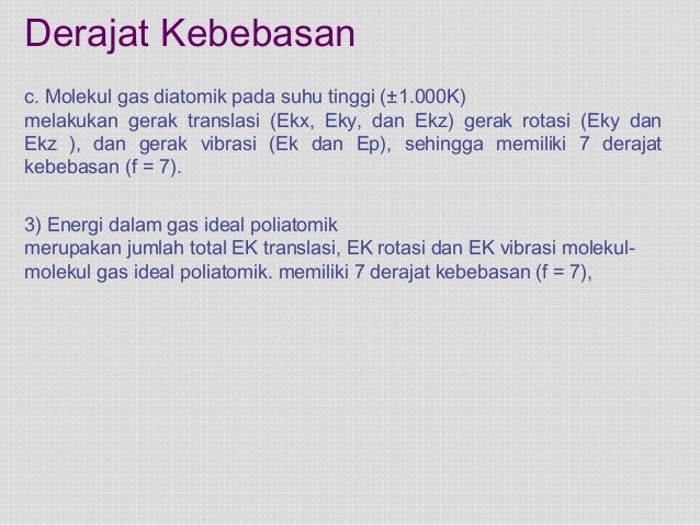 Ekipartisi Energi - Teori Kinetik Gas Fisika Kelas Xi Nur Islamiah S Pd