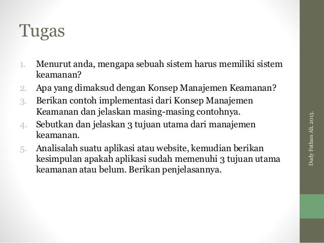 Information System Security - Konsep Manajemen Keamanan